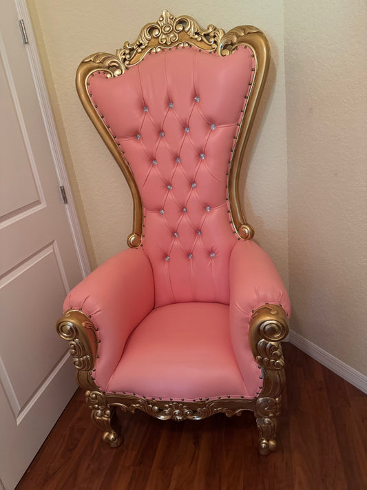 Pink and Gold King Queen Princess Throne - 3 Hour Rate